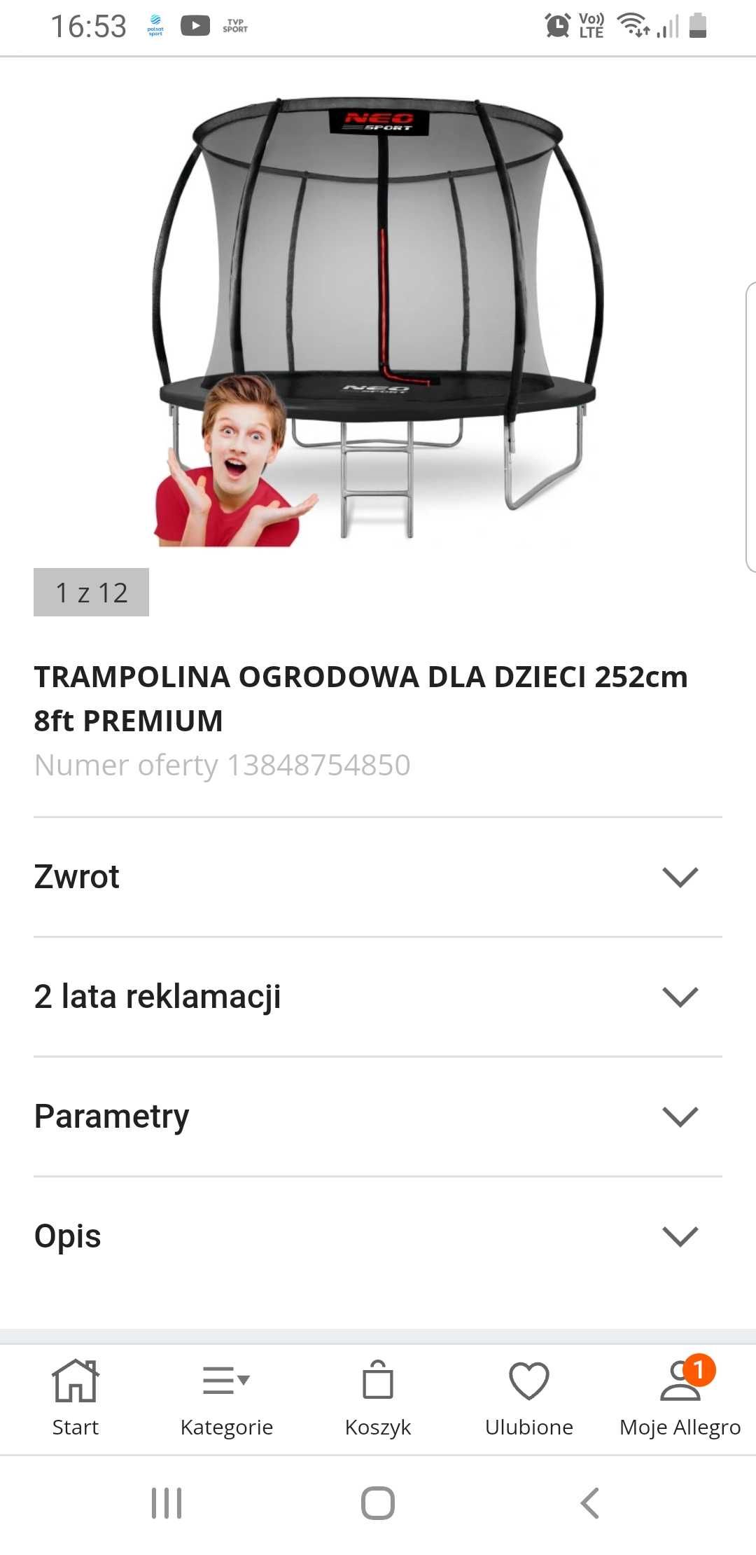 Trampolina Nowa nadal w kartonie