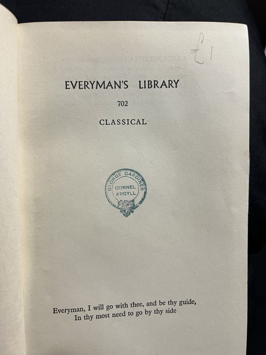 Коментарі Цезаря, Книга 1955 року, Лондон, має приватний штамп