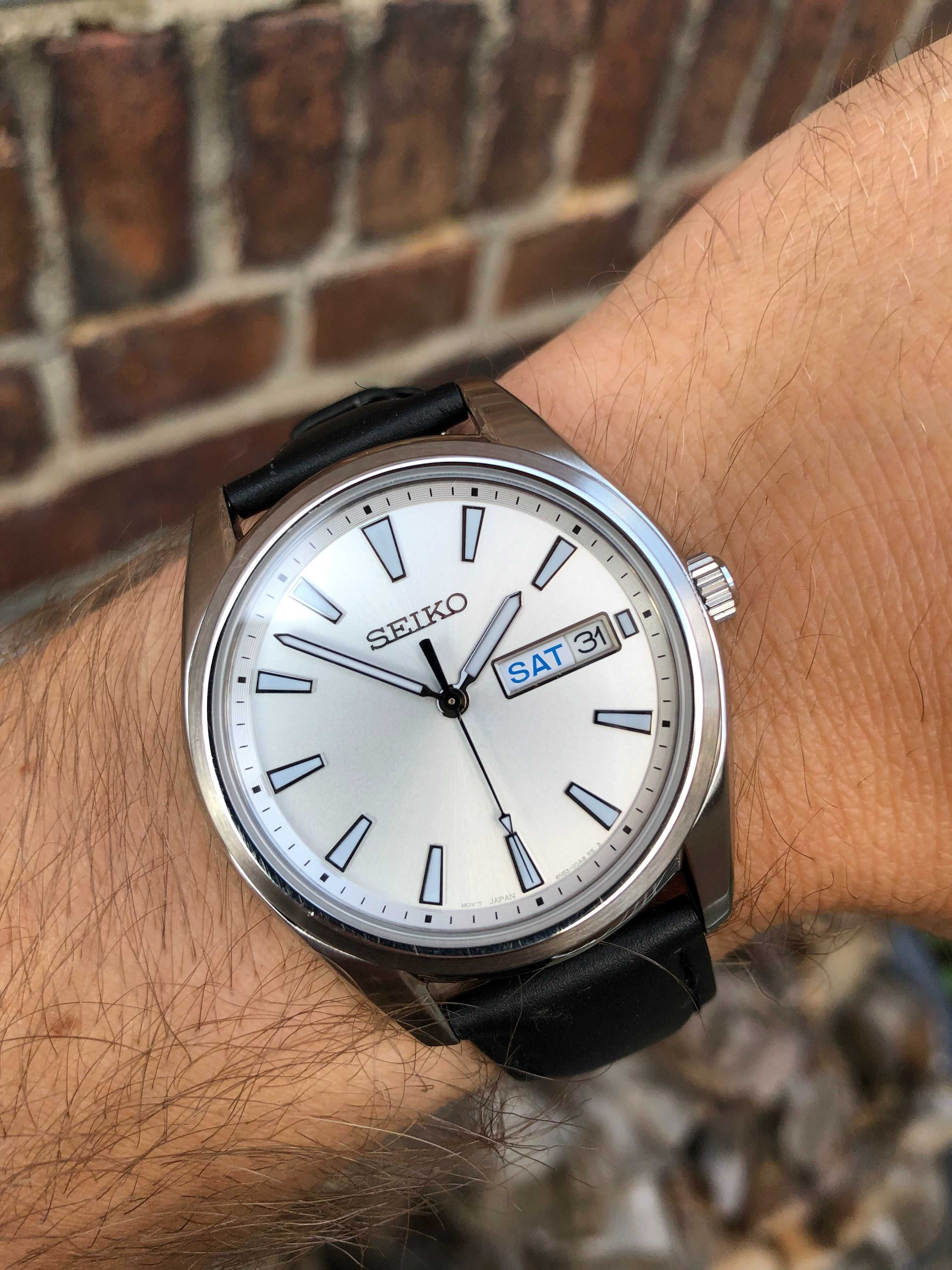 Zegarek Seiko Classic szafir 100m | klasyk na co dzień i garniturowiec