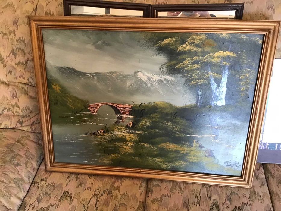 quadro antigo de paisagem
