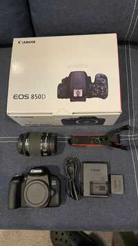 Lustrzanka Canon EOS 850D korpus + obiektyw