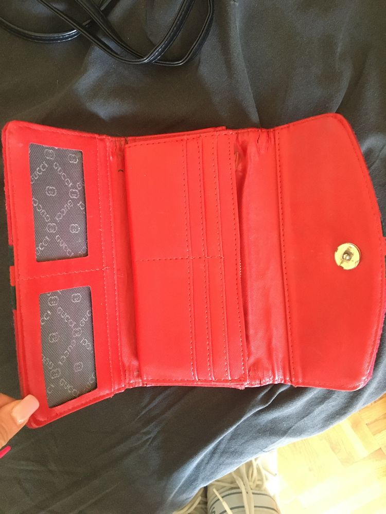 Duży Czerwony Portfel Gucci