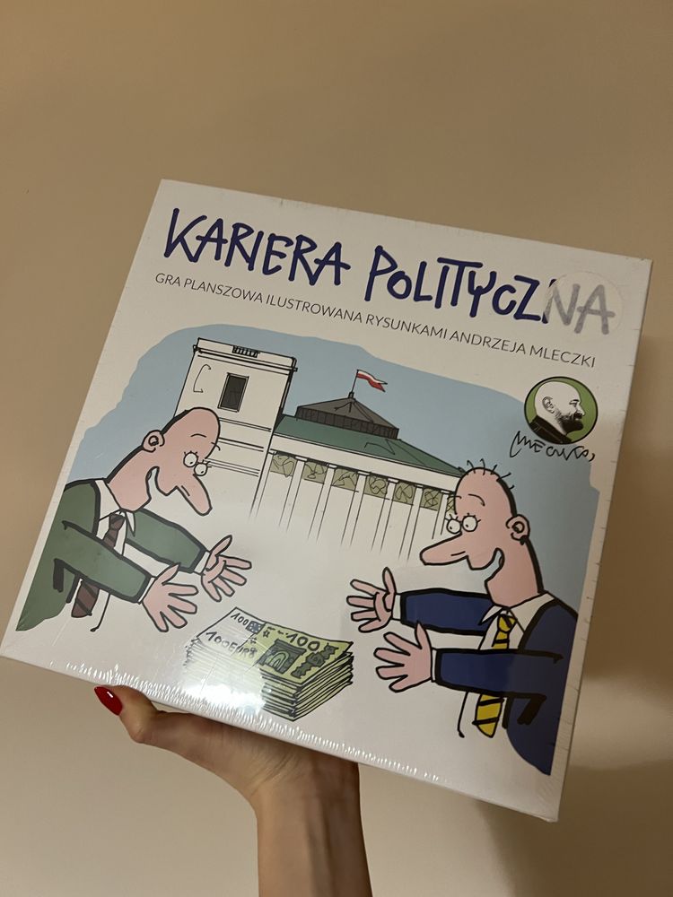Kariera polityczna - towarzyska gra planszowa rysunki Andrzeja Mleczki