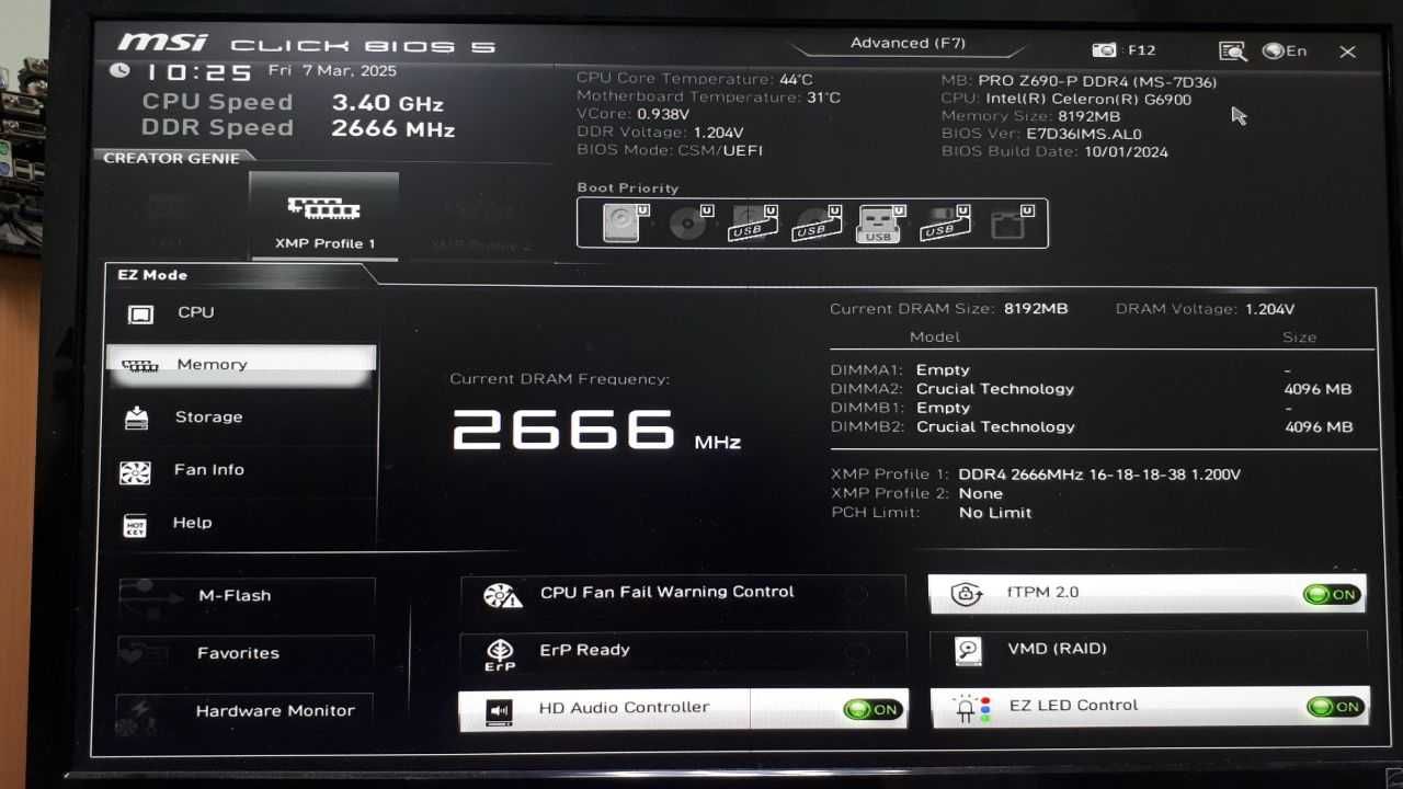 Материнська плата MSI PRO Z690-P DDR4