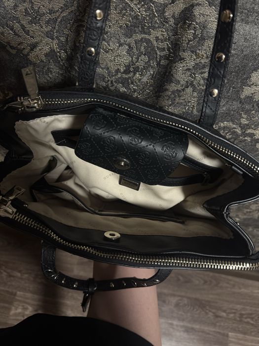 Кожаная сумка шкіряна guess