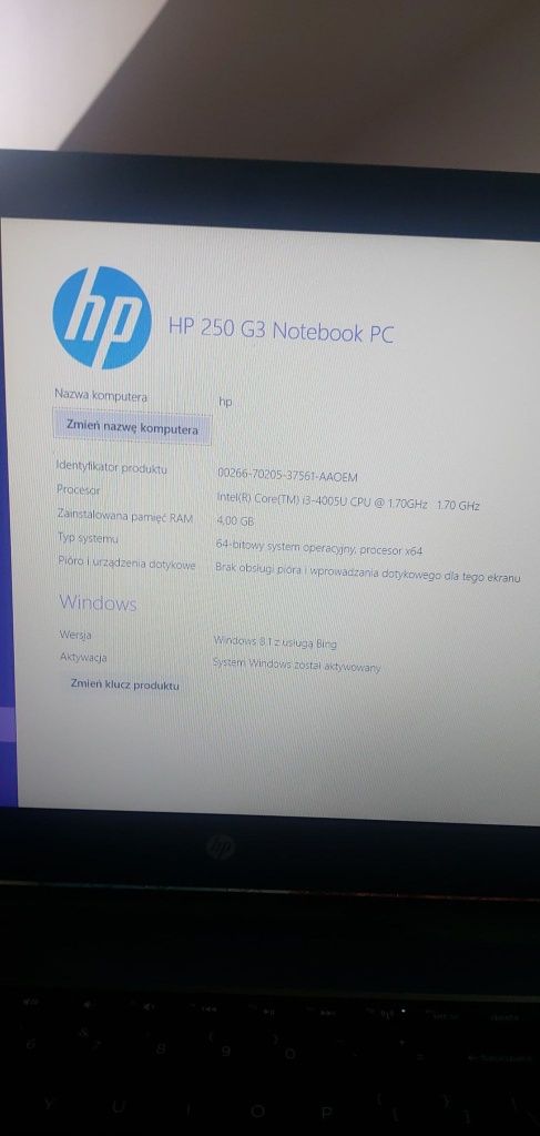 Sprzedam laptopa HP 250G3