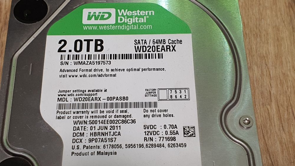 Винчестер WD 2.0TB WD20EARX