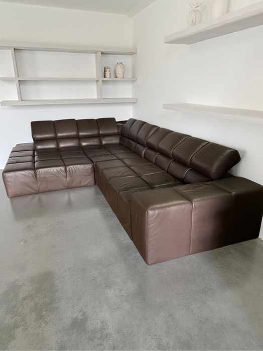 Шкіряний диван зона відпочинку кожаный угловой