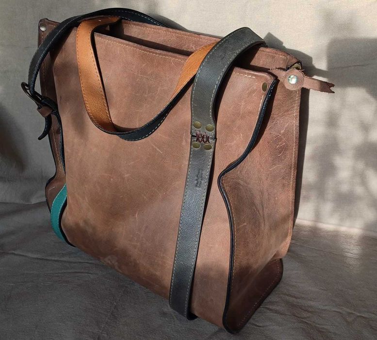 Duża skórzana torba Squer LadyBuq Art