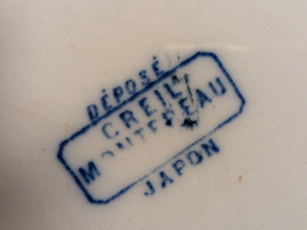 Travessa antiga Creil Montereau Japon XIX