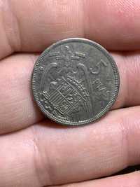 Moeda de 5pesetas de 1957