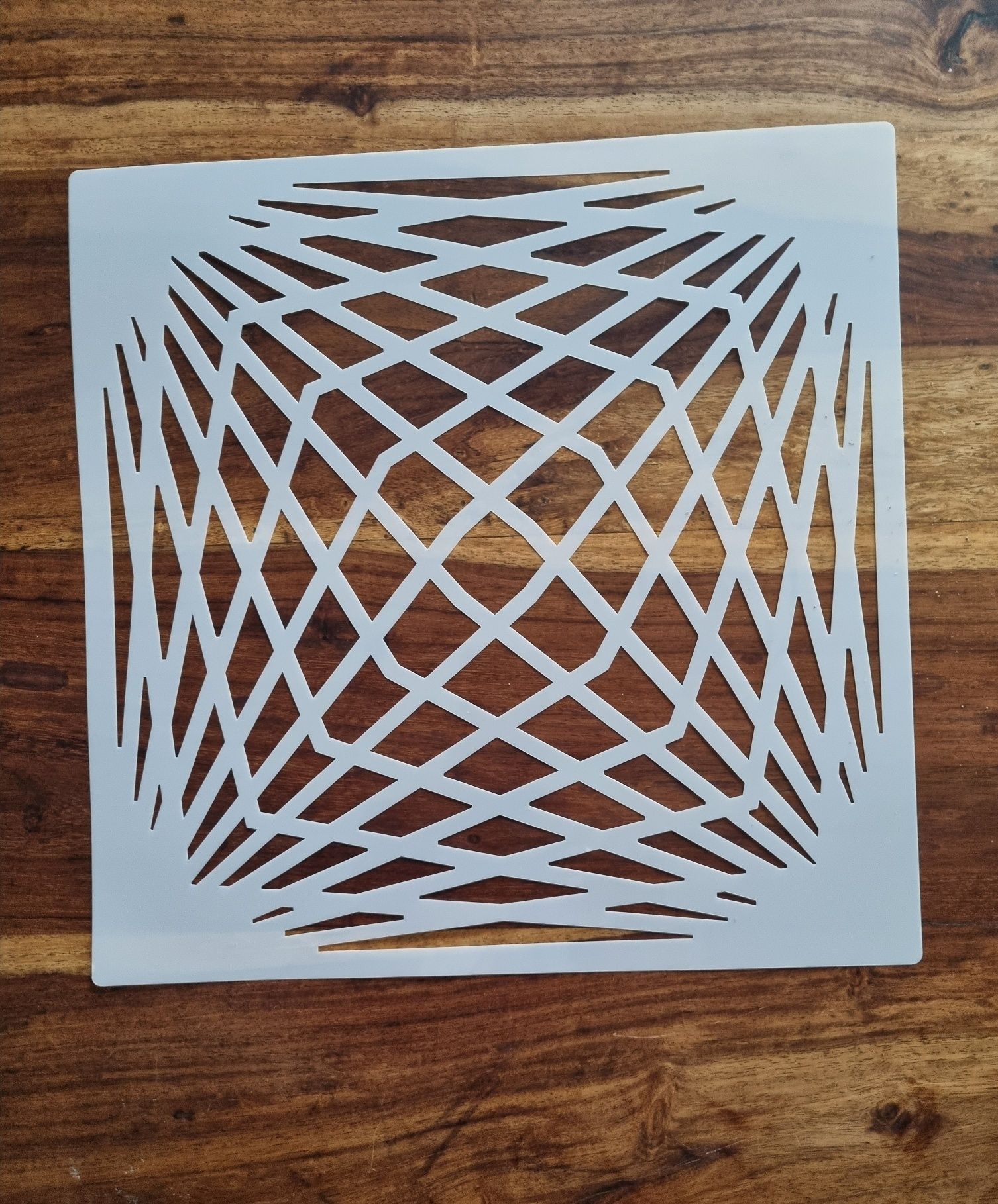 Szablon geometryczny, malarski, DIY, tynk ozdobny