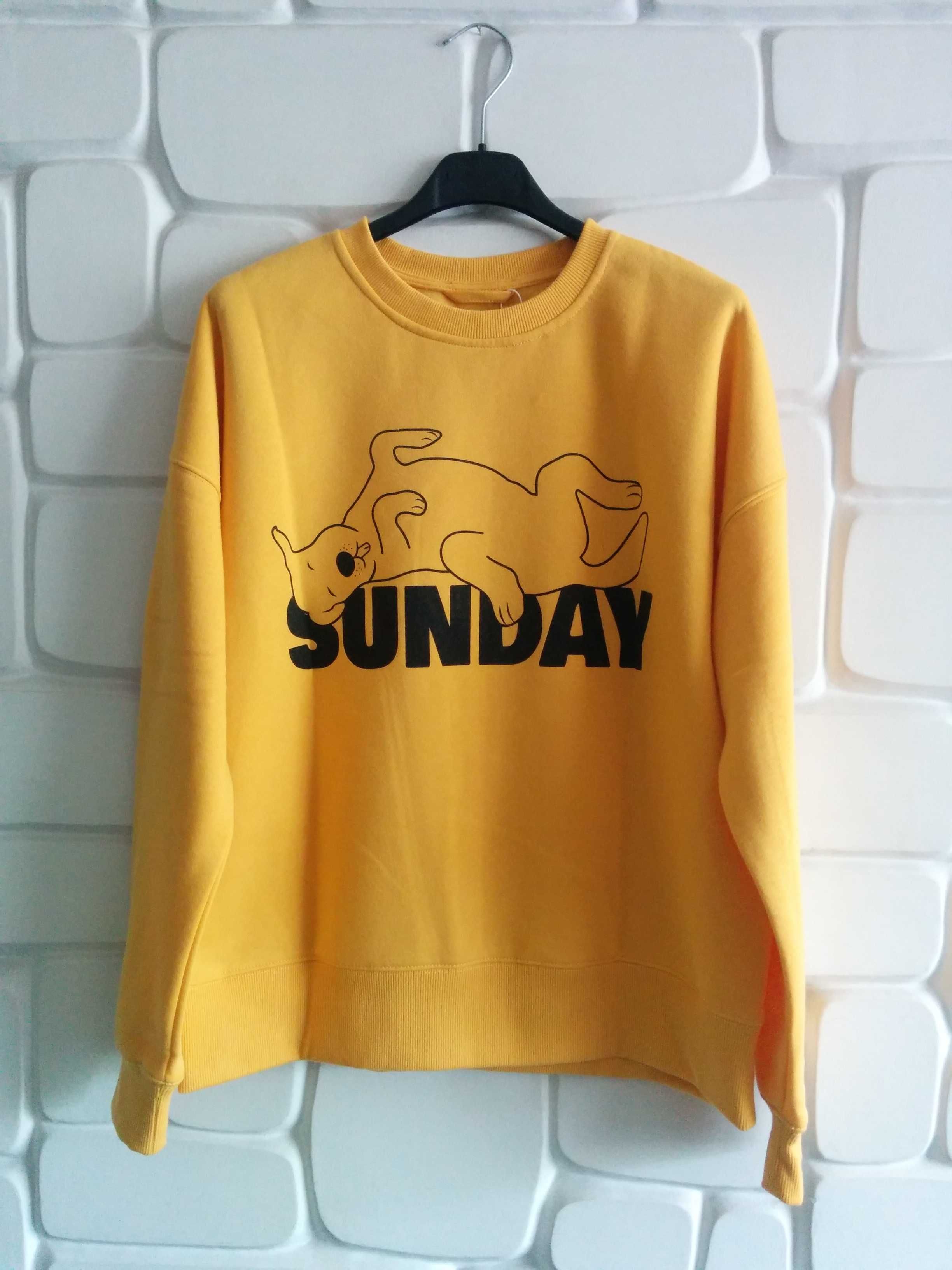 NOWA damska bluza z pieskiem - bluza z psem - bluza z napisem sunday