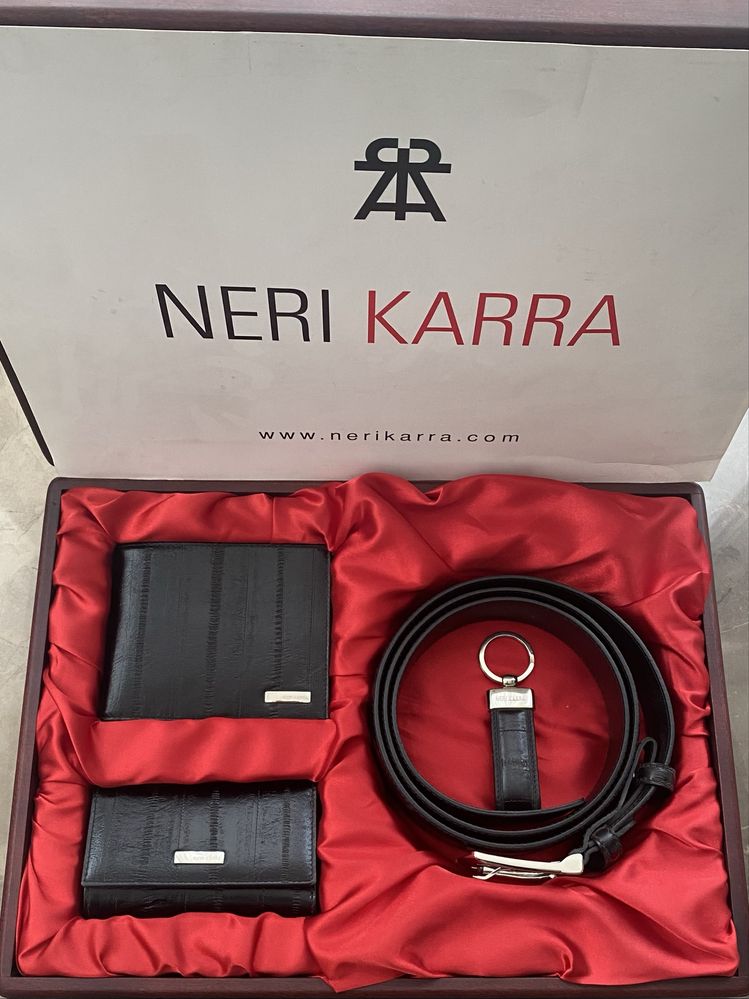 Подарочный женский, мужской набор Neri Karra из натуральной кожи