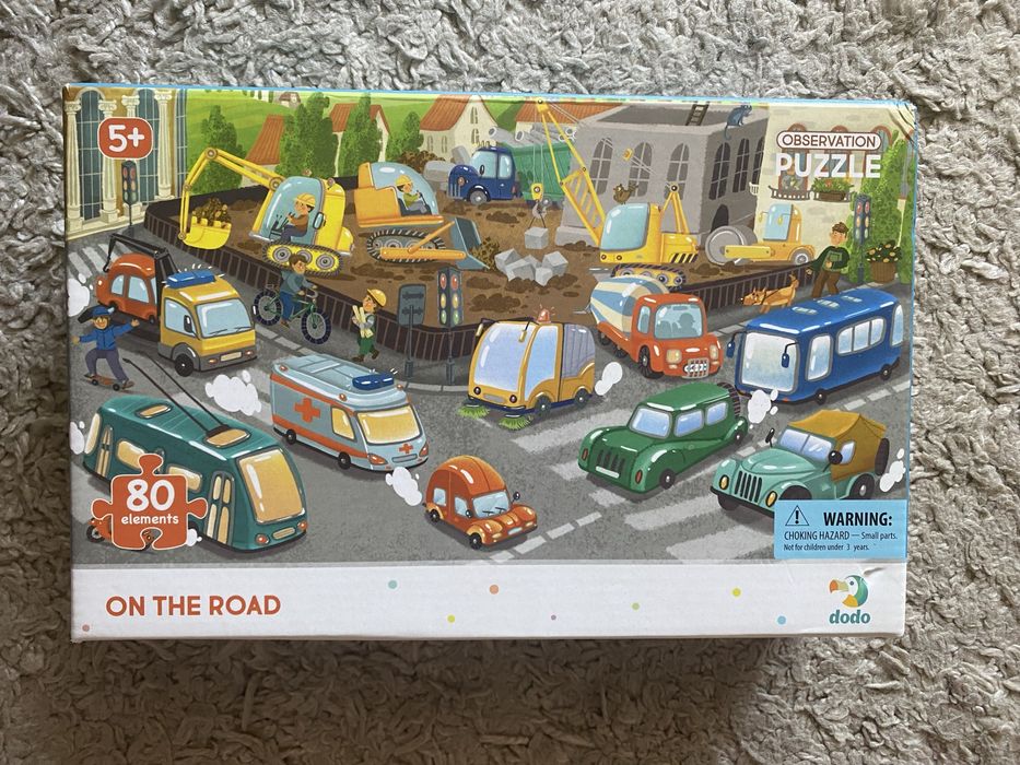 Пазли Dodo обережно на дорозі, 80 деталей