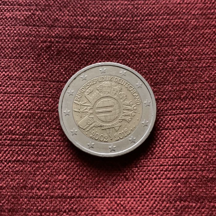 2 Euros 2012 - 10 Anos de Circulação do Euro - Alemanha