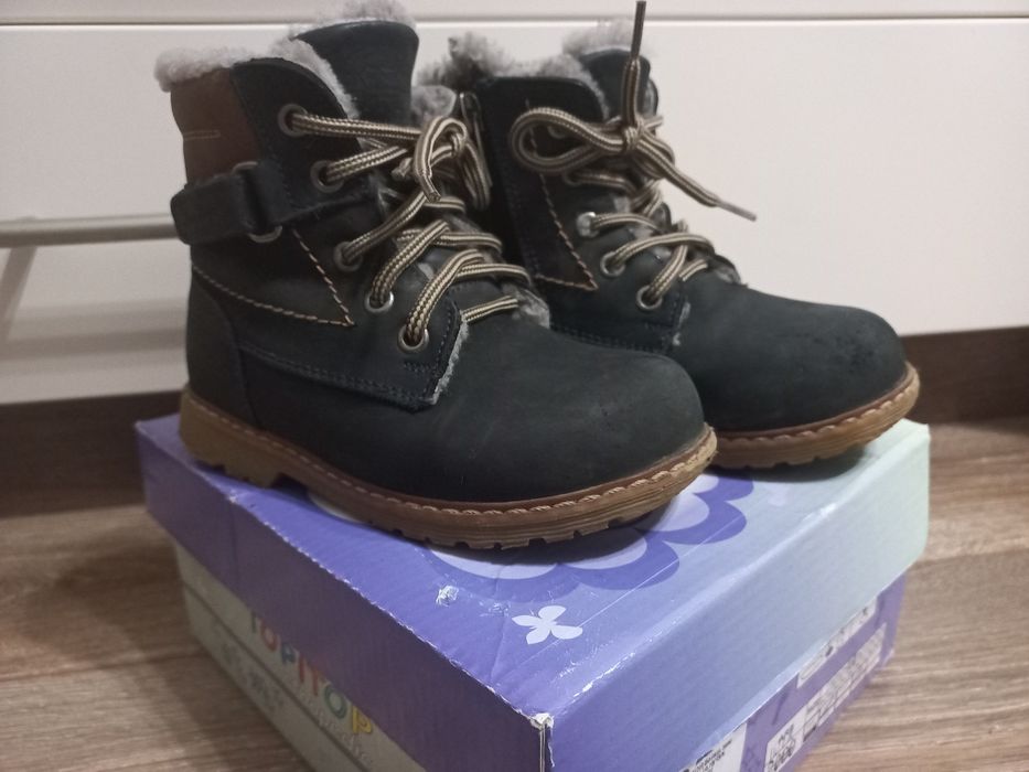 Шкіряні зимові черевики, ботінки, зимове взуття 25 розмір