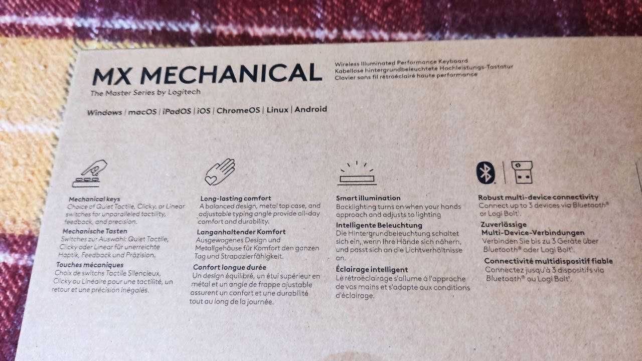 Klawiatura mechaniczna Logitech MX Mechanical + podkładka pod mysz