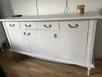 Komoda a’la Ludwik Glamour Biała Duża 48x175x92 Stan Bdb
