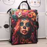 Torba-plecak wodoodporna Dziewczyna - Dia de los Muertos handmade