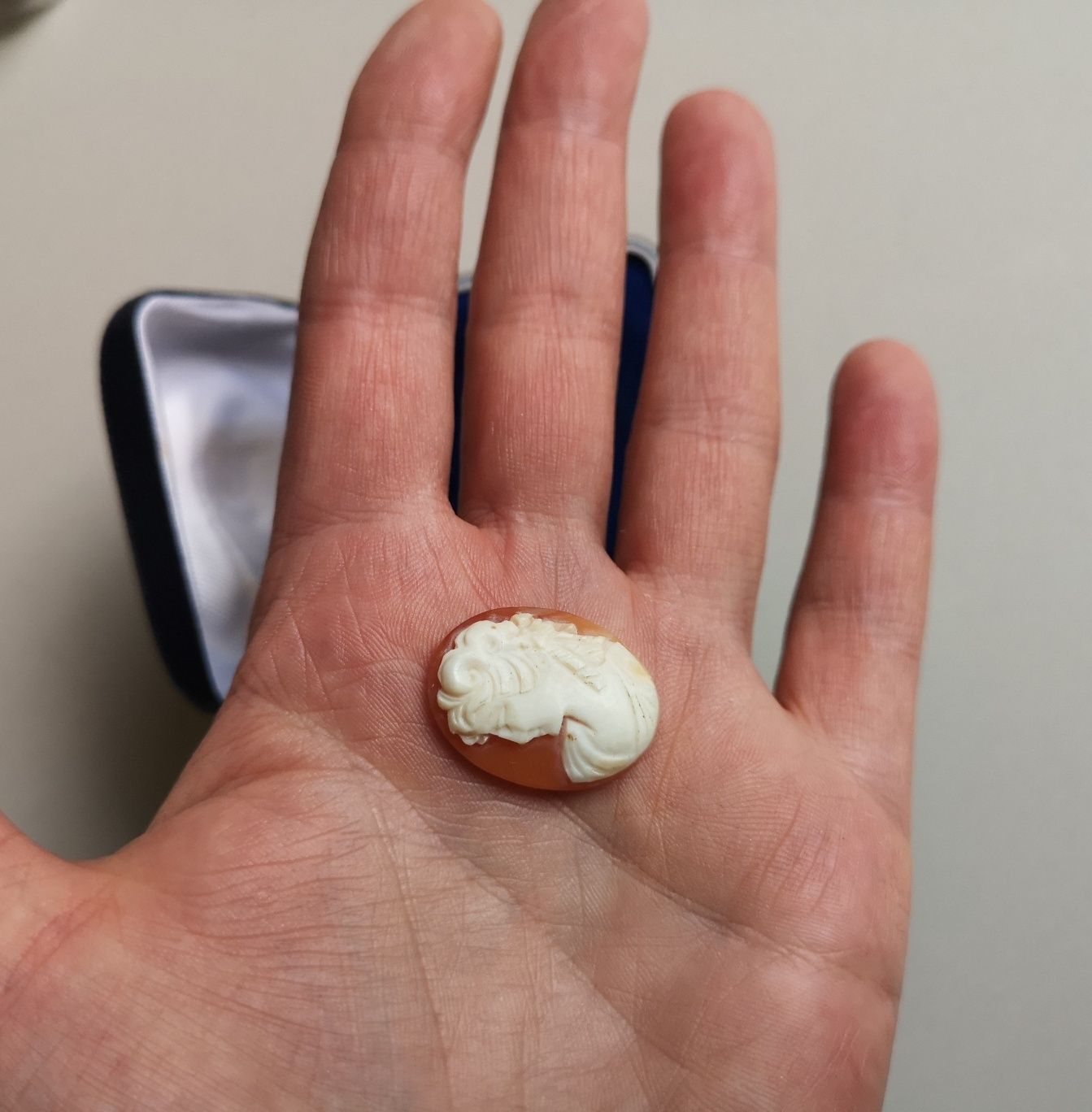kamea muszla naturalna do oprawy ręcznie wykonana