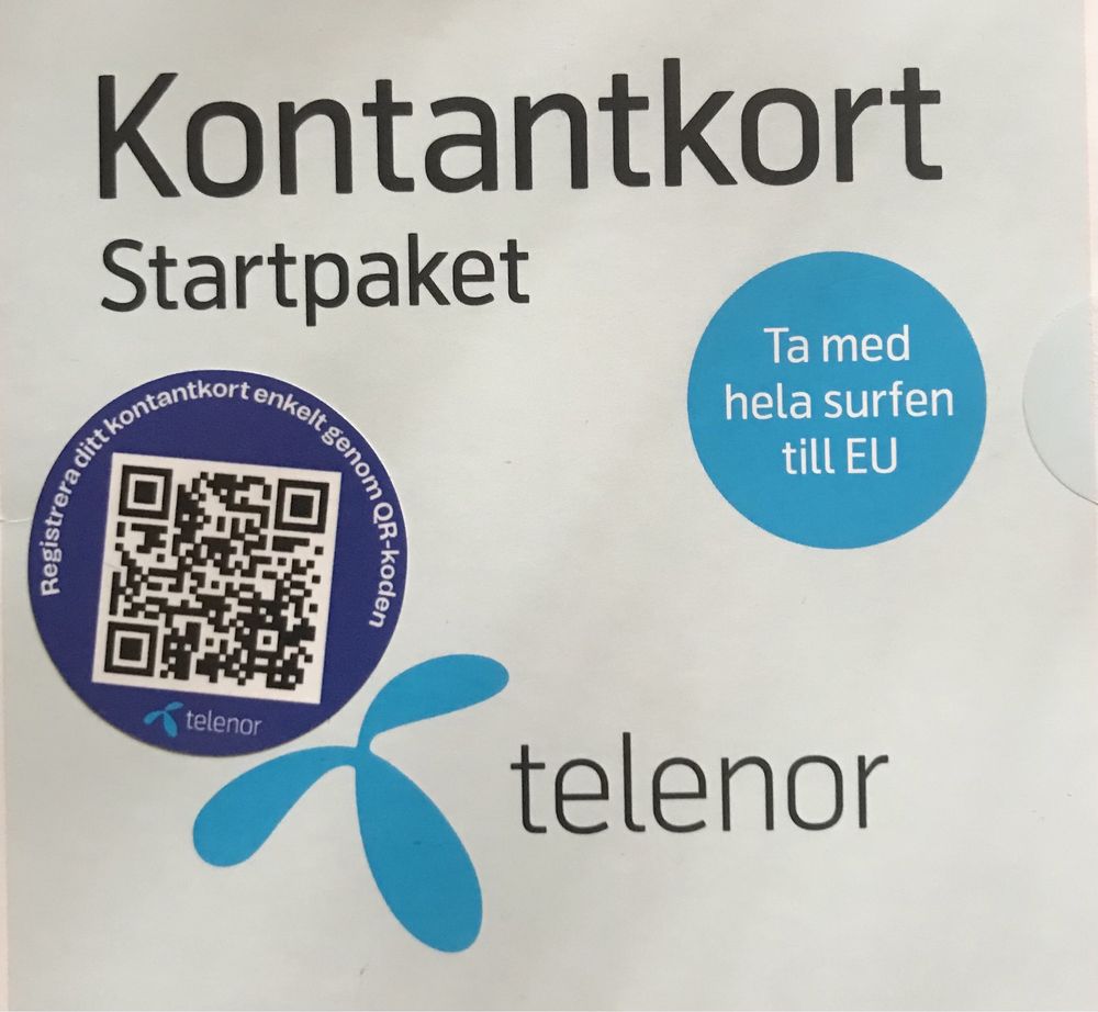 Zarejestrowany Aktywowany  Starter Szwecja Telenor