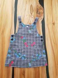 Sukienka sukieneczka ogrodniczka dla dziewczynki 2-3 lat 92-98