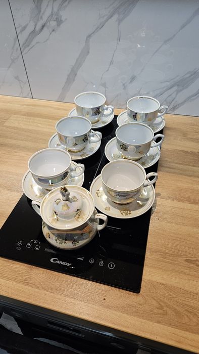 Perłowy unikat!  Zestaw kawowy. Serwis kawowy.