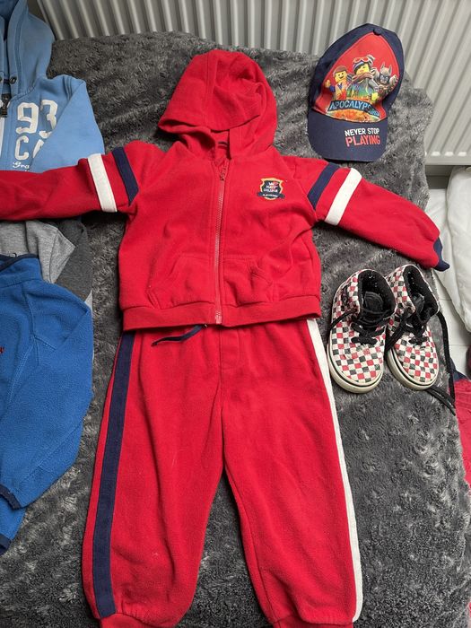 Paka markowych ciuchów 2 latka dres Marines polar kamizelka buty Vans