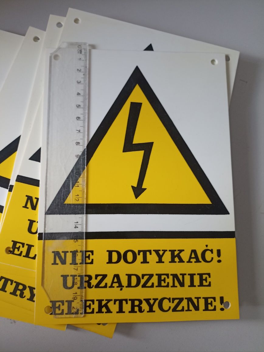 Tabliczka Nie dotykać urządzenie elektryczne 15x21cm