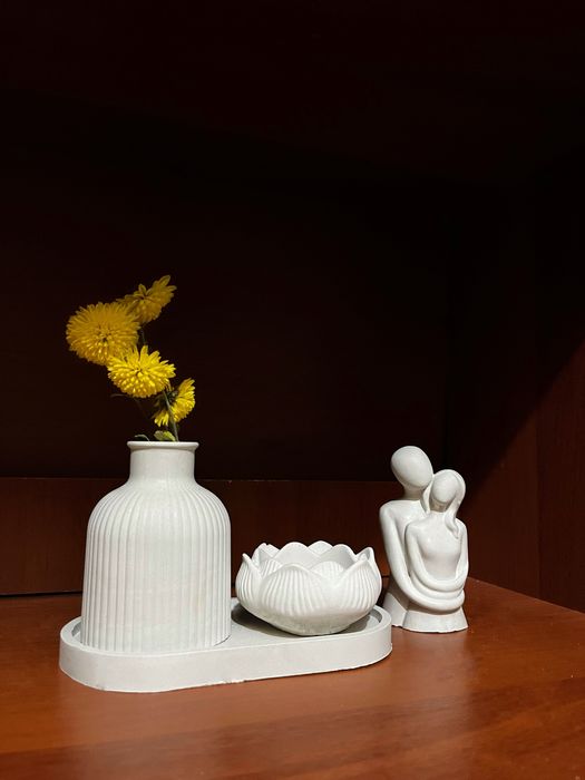 Фігури з гіпсу/новорічні/ваза/капшо/кашпо/закохані/сердечко