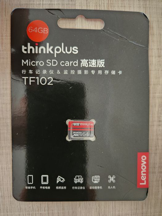 Карта пам’яті MicroSD 64GB Lenovo thinkplus TF102