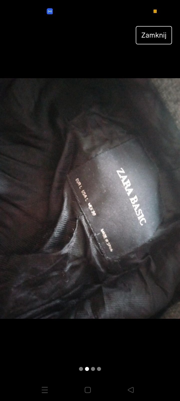 Szary płaszcz Zara roz L