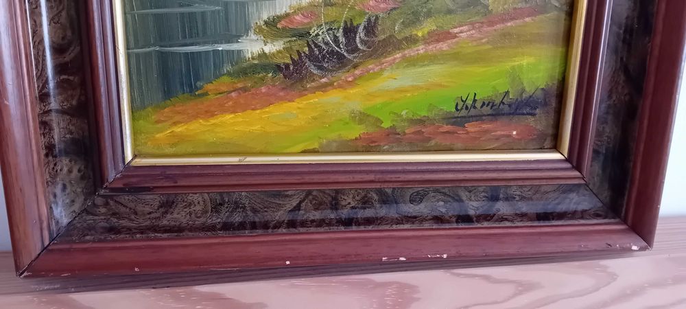 Quadro Vintage Pintura original assinada  a óleo sobre tela