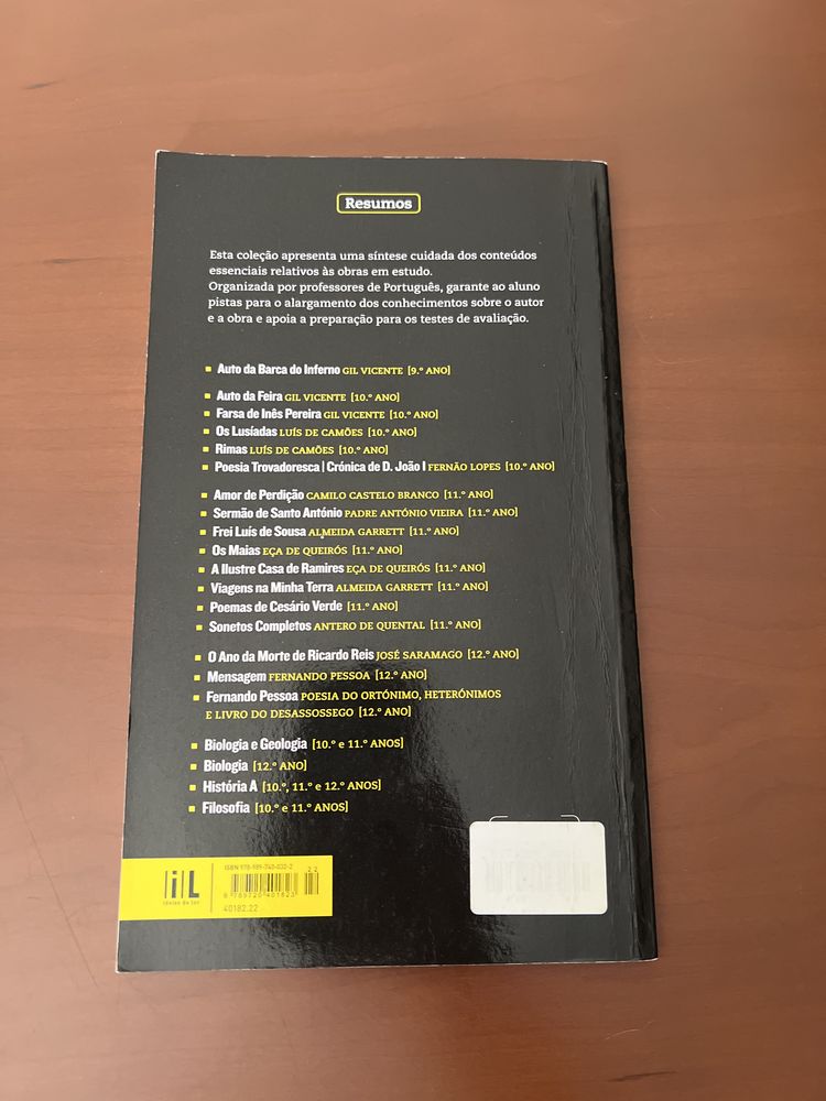 Livro de resumos da obra de leitura obrigatória: Os Maias