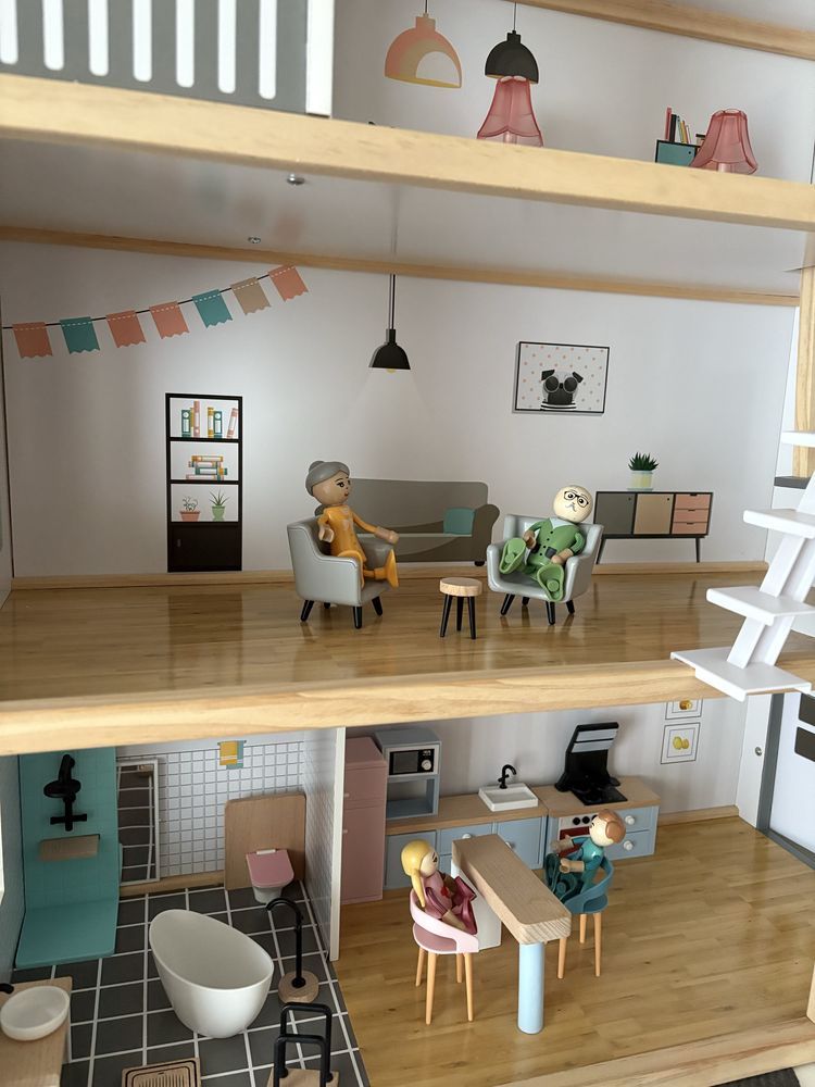Domek dla lalek drewniany Lidl