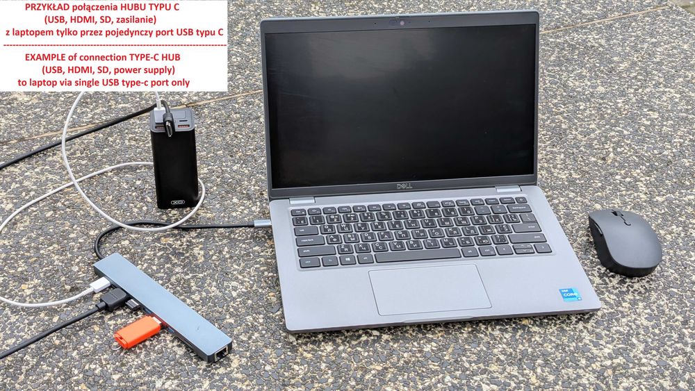 Dell 5420 (i5-1135G7, 12/256GB, 14in, USB-C PD/DP/TB4)+HUB