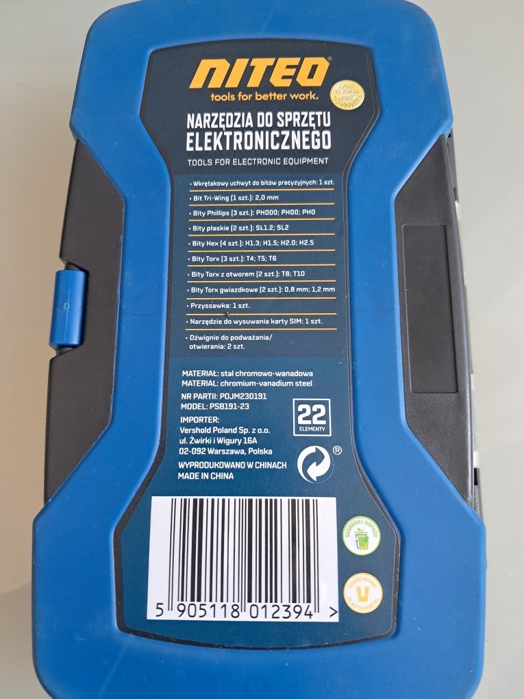 Narzędzia do sprzętu elektronicznego 22 elementy