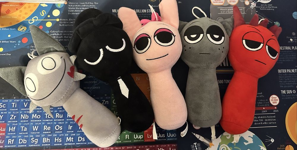 Набор 5 шт Спрунки - пинки, Ред, венда б, грей блек а