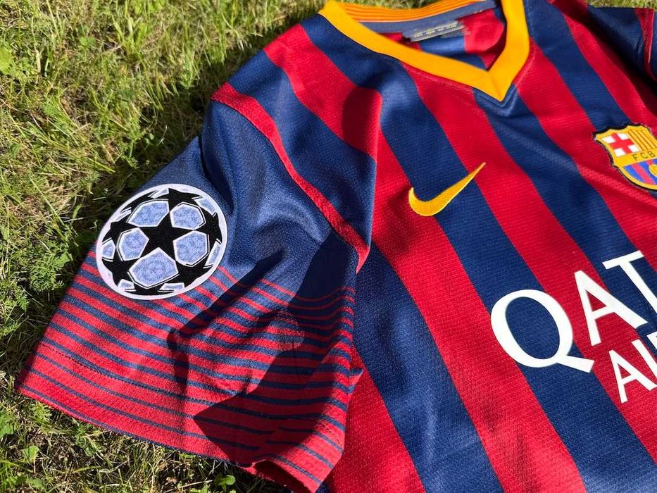 Koszulka piłkarska FC Barcelona 2013/14 domowa Neymar JR 11 UCL, L