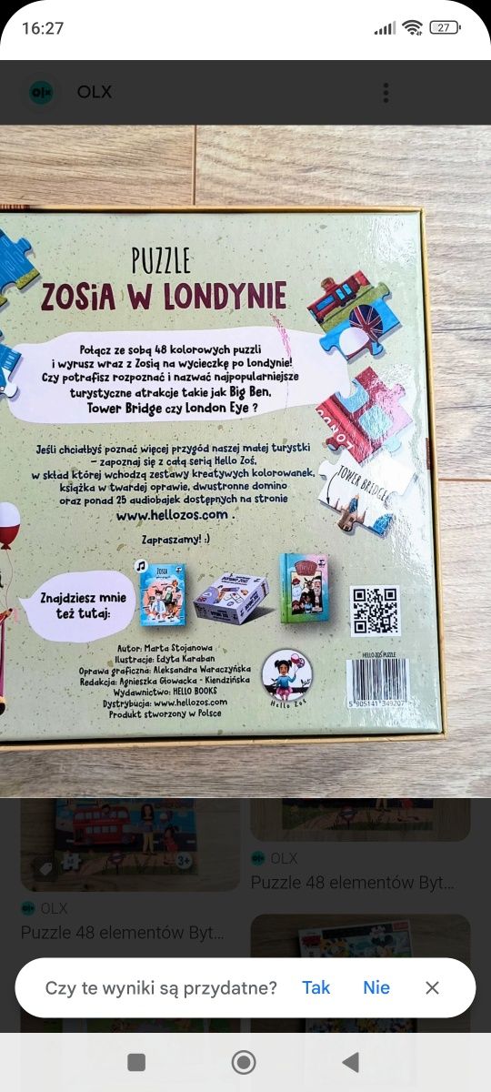 Puzzle Zosia w Londynie