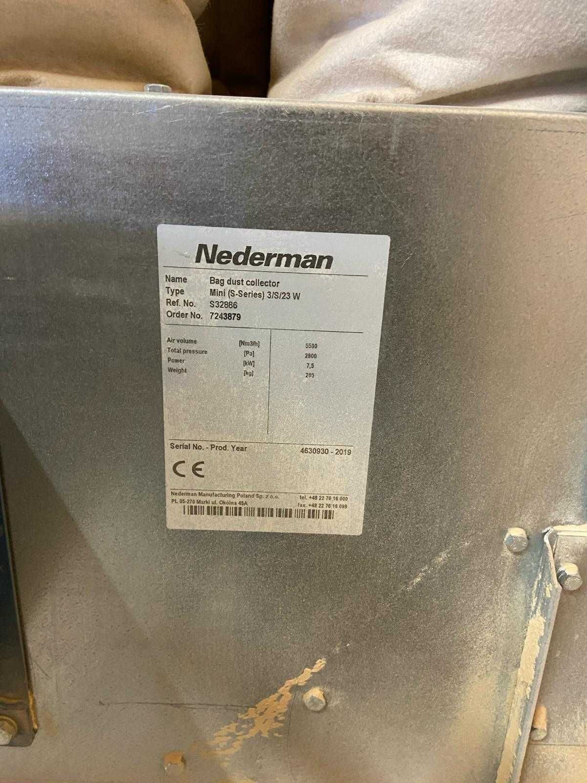 2x Odpylacz filtracyjny Nederman Mini 3S 7,5kW ze wstrząsarką