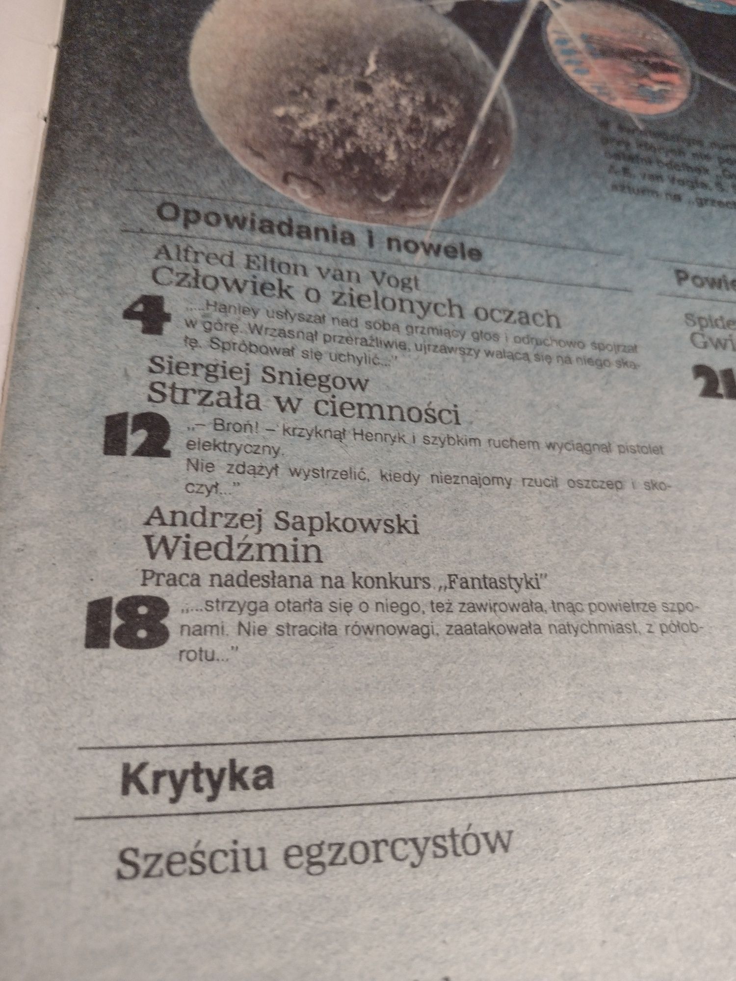 Wiedźmin Miesięcznik fantastyka 1986