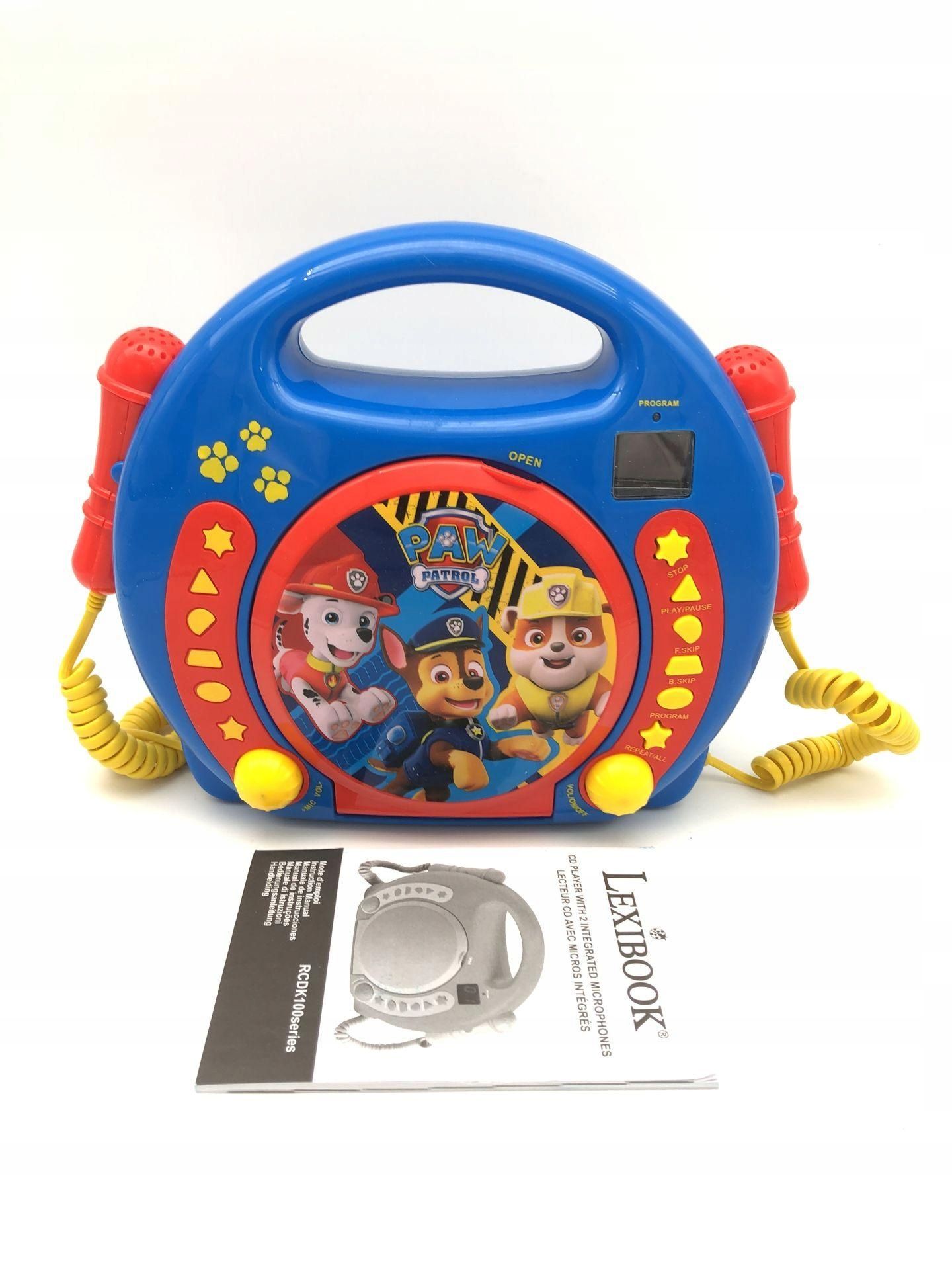 CD-Player PAW Patrol dla dzieci z mikrofonami i funkcją programowania