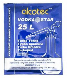 Drożdże gorzelnicze ALCOTEC Vodka Star na 25l niebieskie Turbo Star