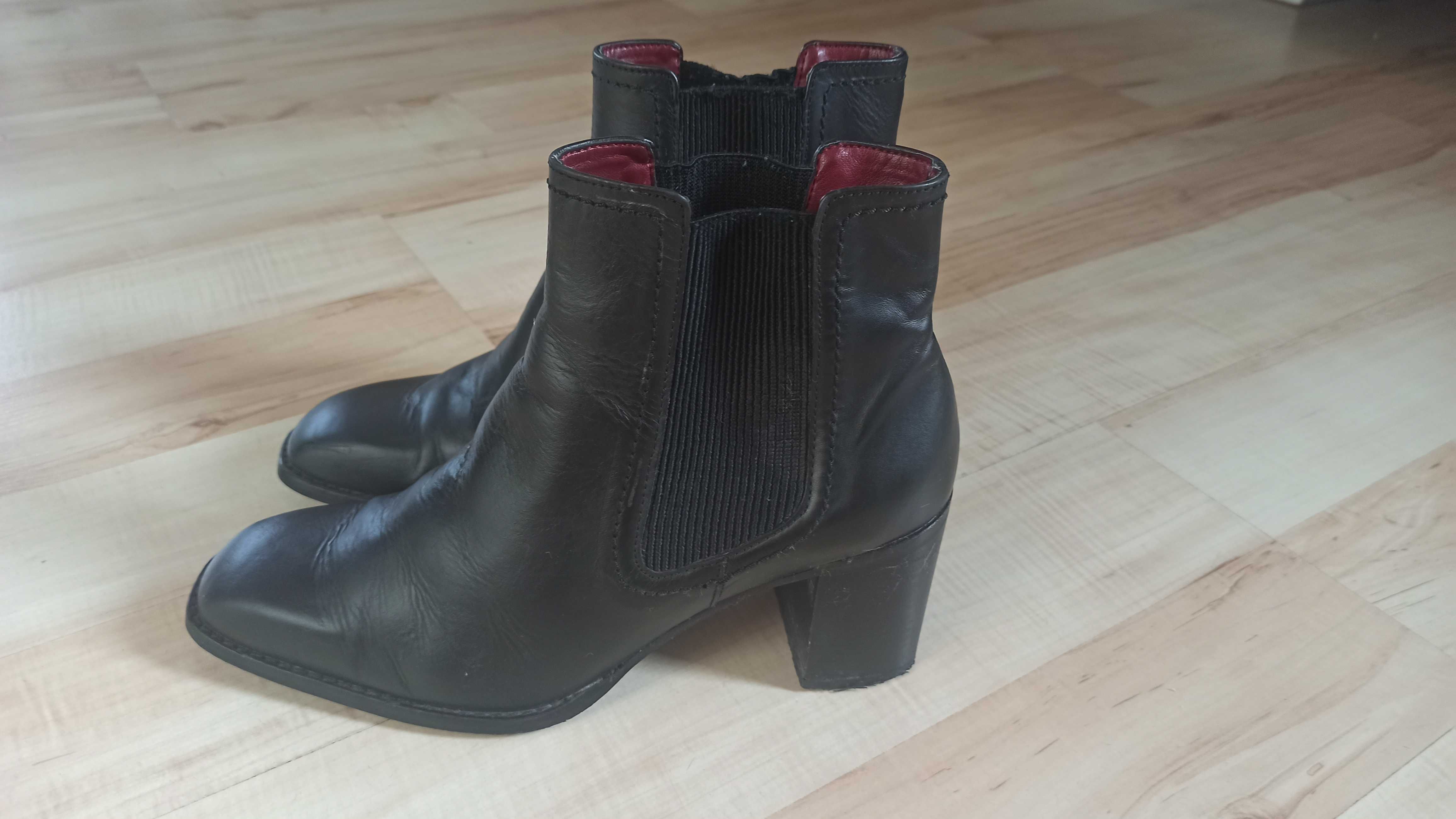 Botki skórzane Zara rozm. 39