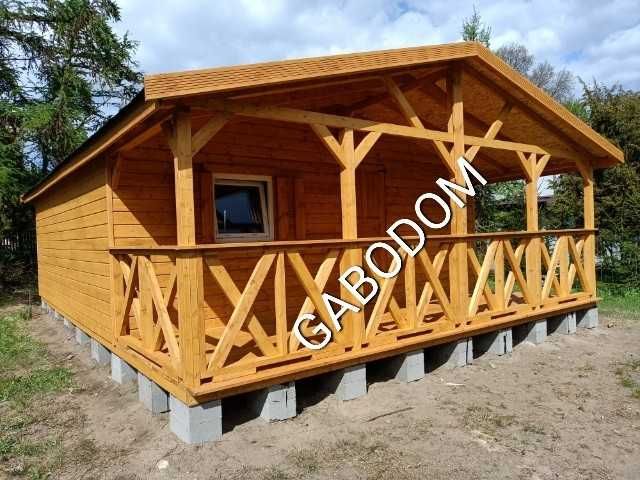 Domek drewniany ogrodowy 42m2 ANIA domki drewniane narzędziowe rod