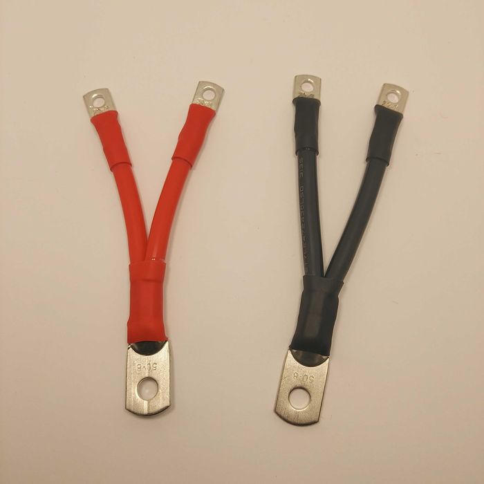 Комплект кабелей для подключения АКБ к инвертору с кольцевыми клемами