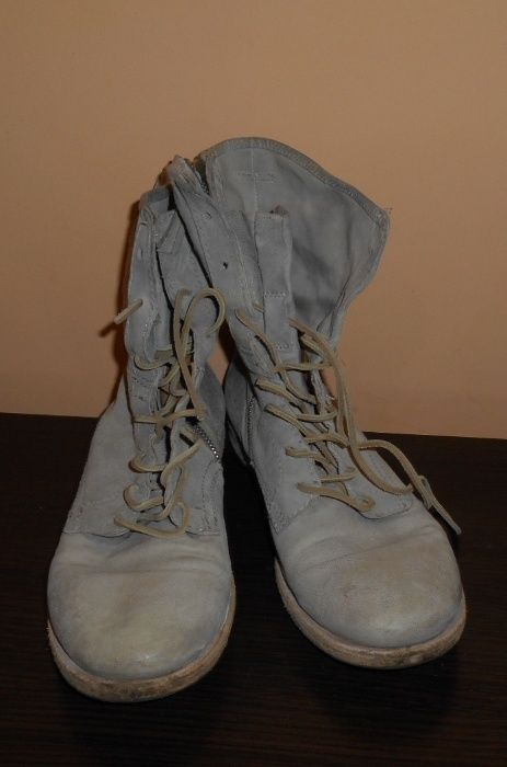 кожаные ботинки светлые демисезон 41 размер 26 см сапоги