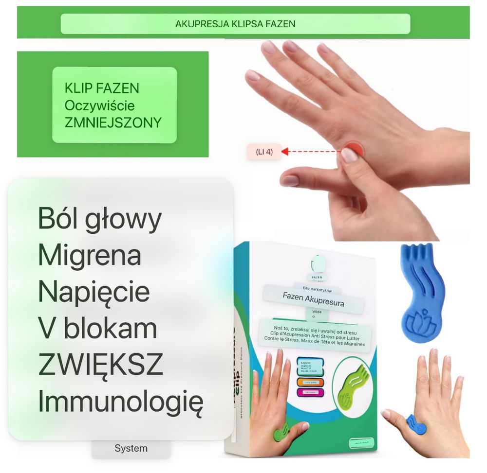 klipsy do akupresury, FAZEN CLIP